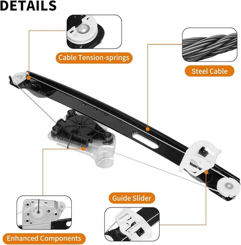749-469 Rear Right Passenger Side Power Window Regulator for BMW E90 E91 323i 325i 328i 330i 335i M3 2006-2012 Without Motor in Kuwait
