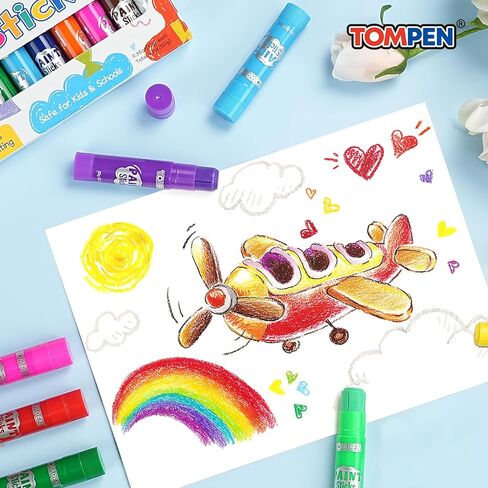 Tempera Paint Sticks for Kids & Artists,72 Pack 12 Vibrant Color,Non-Toxic,Quick Drying,Classic Rainbow Colors,Washable Solid Paint Crayons,Ideal for School Classroom Art Projects & DIY Crafts in Saudi Arabia