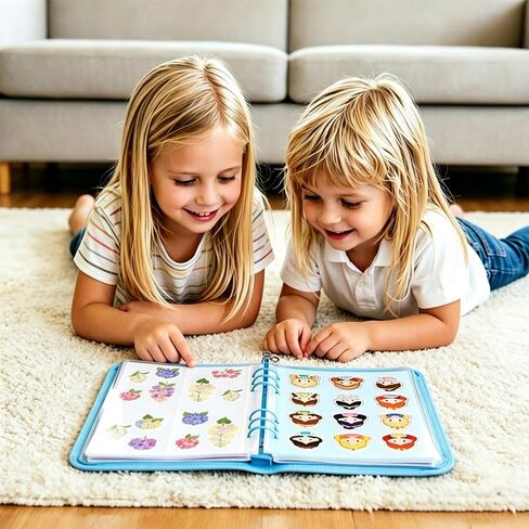 2 Pack 5 in 1 Sticker Collecting Book Album, A5 Reusable Sticker Organizer Book Binder with Zipper, Storage Collection Organize with Blank Pockets and Release Paper (Pink & Blue) in Saudi Arabia