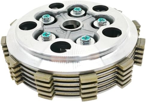 Clutch Plate Assembly Compatible with DR125 GS125 GN125 EN125 HJ125K A Models Includes Friction Pressure Plate in Kuwait