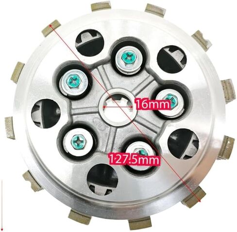 Clutch Plate Assembly Compatible with DR125 GS125 GN125 EN125 HJ125K A Models Includes Friction Pressure Plate in Kuwait