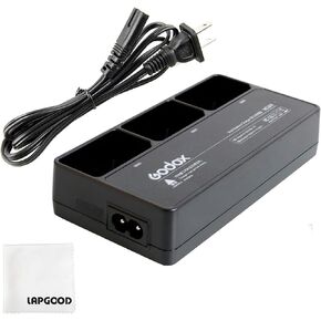 Godox VC26T Triple Battery Charger Kit for Godox AD100PRO V860III-C V860III-N V860III-S V1-C V1-N V1-S V1-PROC V1-PRON V1-PROS Flash Speedlite