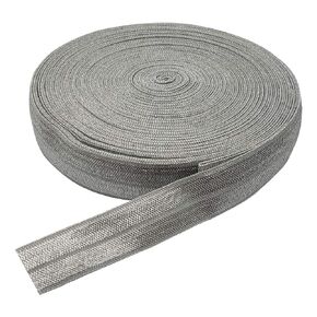 10 Yards Fold Over Elastic Stretch, Braided Elastic Ribbon for Hair Ties Headbands, Available in Various of Colours (Beige, 5/8in)