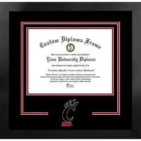Campus Images NCAA Cincinnati Bearcats Unisex Spirit Diploma Manhattan Black Frame with Bonus Lithograph, Black, One Size in Saudi Arabia