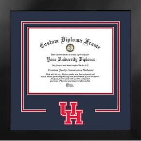 Campus Images NCAA Houston Cougars Unisex Spirit Diploma Manhattan Black Frame with Bonus Lithograph, Black, One Size in Saudi Arabia