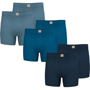 Lee Mens Boxer Briefs - Soft Cooling Mens Underwear, Moisture Wicking Breathable, Multipack, 6 Boxers