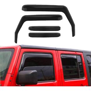 ALAVENTE Window Rain Guards for Jeep Wrangler JK Side Window Deflectors Window Visors for Jeep JK 2007-2018 4 Door (Not for JL)