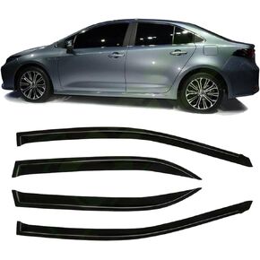 4PC Smoke Window Vent Visor Rain Guard Deflector Replacement for Toyota Corolla 2009 2010 2011 2012 2013