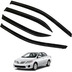 Ventvisor Side Window Deflector Dark Smoke 4-Piece Set Replacement for Corolla 2009 2010 2011 2012 2013