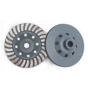 Diamond Cup Surface Grinding Wheel,BGTEC 1pc 5 Inch Turbo Row Concrete Diamond Grinder Disc with 5/8-11 Thread for Angle Grinder,Polishing and Cleaning Grinder Concrete Granite Stone Marble Masonry
