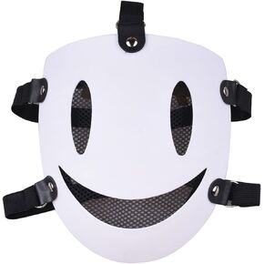 Rulercosplay High-rise Invasion Tenku Shinpan White Smile Mask Halloween Cosplay Mask
