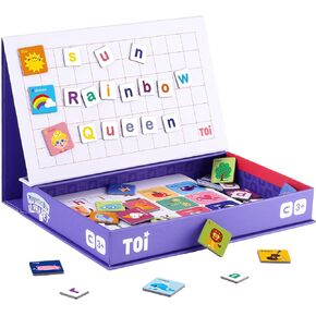 Toi Kids Magnet Toys Magnetic Jigsaw Puzzle Boxes with Game Board for Kids Ages 3-8, Preschool Tabletop Toy for Toddlers, Portable Travel Game, Shape