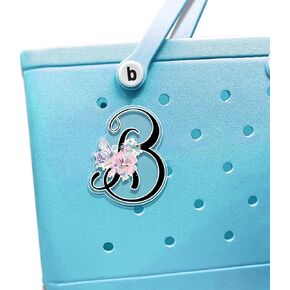 MOZOM alphabet Charms for Bogg Bag, letter Bogg Bag Charms Accessories,Decorative Charm for Beach Tote Bag Rubber Beach Bag