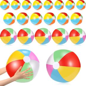 100 Pack Inflatable Beach Balls 10'' 11'' 12.6'' Rainbow Colored Beach Ball Summer Pool Party Toys for Water Games Hawaiian Party Decorations Birthday Favors Supplies