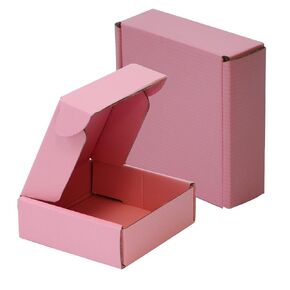 Pink Shipping Boxes For Small Business, 10*6*1.6 Inches, Pack Of 12, Corrugated Cardboard Boxes For Shipping, Packaging, Storage, Craft Gifts Giving