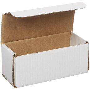 Aviditi White Corrugated Cardboard Mailing Boxes, 6 x 3 x 3 Inches, Pack of 50, Crush-Proof, For Shipping, Mailing and Storing