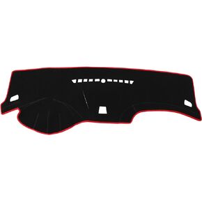 X AUTOHAUX Car Dashboard Cover Nonslip Black Red Sun Pad for Cruze 2011-2014