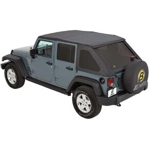 Bestop 5282335 Black Diamond Replace-A-Top For 2007-2018 Wrangler Jk Unlimited - Trektop NX Hardware