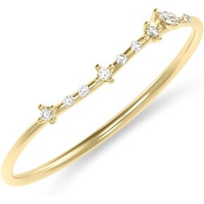 Diamonds Rings for Women, Dainty Anniversary Stackable rings, Lab Grown Diamond 18K Gold Plated Thumb Ring Sets, Trendy Statement Wedding Band, Engagement Promise Rings for Her, Size 5 6 7 8 9 10