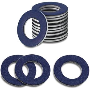 50 PCS Oil Drain Plug Gaskets, for Honda-OEM 94109-14000 Fits Most Popular Models 1973-2022, Round-Shaped Car Sealing Washer, Automobile Drain Plug Accessories (Silver)