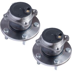 512347 x2 Rear Wheel Bearing and Hub Assembly Compatible with 2004-2013 Ma-zda 3, 2006-2015 Ma-zda 5 [for FWD Models, 5 Lug W/ABS]