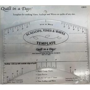 Quilt in a Day 2019 Scallops, Vines and Waves Template 9"X7"