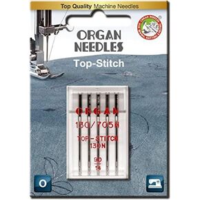ORGAN NEEDLES 90/14 Topstitch x 5 Needles