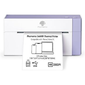 Phomemo 344WF WiFi Label Printer, [Upgraded] 300DPI Shipping Thermal Label Printer for Shipping Packages, 4x6 Label Printer Compatible with iOS, Android and PC Etsy Ebay USPS, IF Design Award 2024