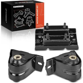 A-Premium 3PCS Engine Motor Mount and Transmission Mount Kit Compatible with Jeep Wrangler 1997-2006, TJ 1997-2006, 2.4L 2.5L 4.0L, Automatic Transmission