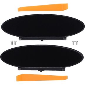 MOTOKU Driver and Passenger Side Sun Visor Vanity Mirror Cover for Porsche 911 Boxster Cayman