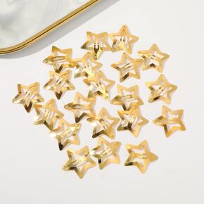 20Pcs Gold Star Hair Clips,Metal Snap Hair Clips,Hair Barrettes,Hair Side Clamps,Headdress Cute Hair Accessories for Women Girls Hair Clips Hair Accessories Clips and Barrettes