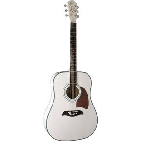 Oscar Schmidt OG2WH-A-U Acoustic Dreadnought Size Guitar. White