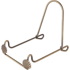 Bard's Adjustable Dark Brass Metal Easel, Shell, 4.5" H x 4" W x 5" D