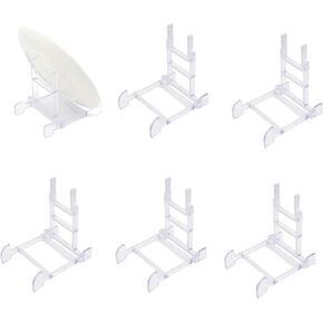 Acrylic Plate Stands，Large size Plate Stand Adjustable Decorative Plate Holder Plate Stand Decorative Stand for Display Pictures or Plate ,Home Office Supplies Festival Party Decoration(6 Packs)