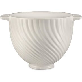 KitchenAid 5 Quart Ceramic Bowl for all 4.5-5 Quart Tilt-Head Stand Mixers KSM2CB5MR, Meringue