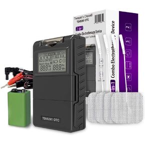 Therapist’s Choice TENS Unit and EMS Muscle Stimulator ComboOTC TENS Device with Accessories,Black