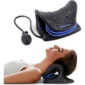 NECKUP Advanced Airbag Neck Stretcher for Neck Pain Relief || Ergonomic Cervical Spine Relief, Enhanced Traction Pillow Design, Portable Neck Pain Alleviator || Neck and Shoulder Relaxer