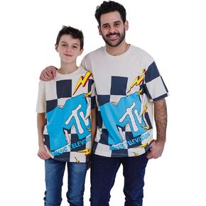 MTV Matching Family T-Shirt Checkered Logo Little Kid to Adult