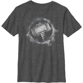 Marvel Universe Thor Spray Logo Boy's Heather Crew Tee