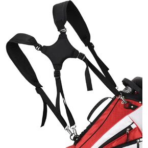 mytag Golf Bag Cross Straps Replacement with 4 Clips, Adjustable Universal Shoulder Carry Straps for Taylormade OGIO