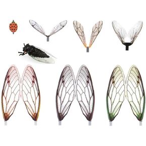 Pack of 96 Realistic Fly Tying Wings Pre-Cut cicada Stonefly Wings Fishing Baits