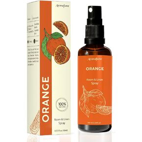 Orange Room, Linen & Pillow Spray by Aromafume | 100ml/3.38 fl oz | with Pure Orange Essential Oil | Aromatherapy Spray for Relaxation, Sleep & Stress Relief | Mist for Bedding, Fabrics