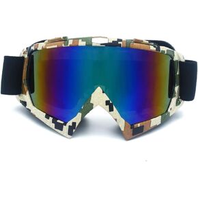 ARMADIO Motorcycle Goggles OTG Dirt Bike ATV Motocross Goggles Anti-UV Dustproof Safety Goggles for Men Women Youth