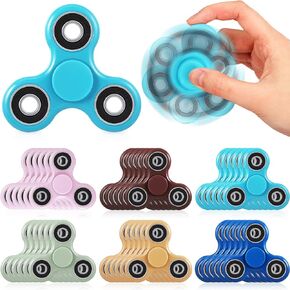 66 Pcs Fidget Spinner Toy Bulk Sensory Fidget Toy for Adults Kids Party Favors Classroom Prizes Gift Bag Fillers Stress Relief, 6 Colors