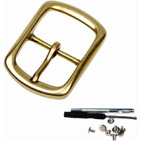 1.5" (38mm-40 mm) Belt Buckle Brass Single Prong Heavy Duty for Men's Replacement Belt Buckles