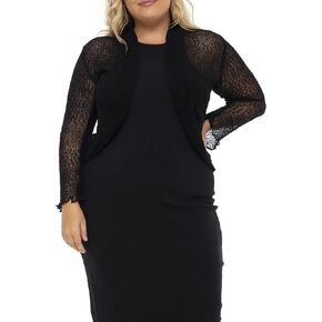 سترة نسائية من Back From Bali مقاس كبير سترة شفافة مقصوصة من نسيج بوليرو خفيف الوزن مع أربطة غطاء للذراع 2X 3X 4X in Kuwait