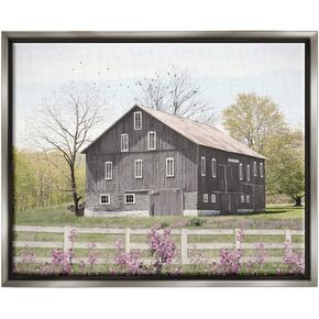 Stupell Industries Rural Country Cottage Comforting Grassy Meadow Flowers Canvas Wall Art, Design By Lori Deiter, 24 x 30, Gallery Wrapped Canvas