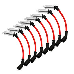 10.2MM High Performance Spark Plug Ignition Wire Replacement for 2000-2009 Chevy GMC Saab Isuzu Hummer V8 48322R 48322 7831