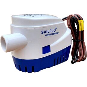 SAILFLO Automatic Submersible Boat Bilge Water Pump 12v 1100gph Auto with Float Switch 1 1/8 inch (29mm) outlet…