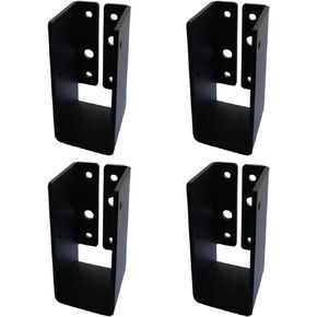 4 Pcs Heavy Duty 2x4 Concealed Joist Hanger(Fit Actual 1.5"x3.5") Outdoor Concealed-Flange Joist Bracket, Q235B Steel Powder-Coated Concealed Face Mount Joist Hangers for Beam Swing,Fence,Handrail